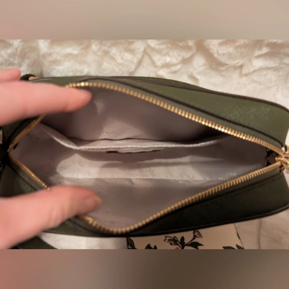 NWT 2FER Kate Spade Card Holder &  Crossbody Bag - Green Floral - Picture 10 of 11